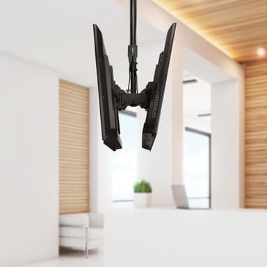 StarTech.com Dual TV Ceiling Mount - Back-to-Back Heavy Duty Hanging Dual Screen Mount with Adjustable Telescopic Pole - Tilt/Swivel/Rotate - VESA Bracket for 32”-75" Displays view 7