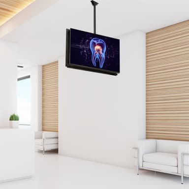 StarTech.com Dual TV Ceiling Mount - Back-to-Back Heavy Duty Hanging Dual Screen Mount with Adjustable Telescopic Pole - Tilt/Swivel/Rotate - VESA Bracket for 32”-75" Displays view 8