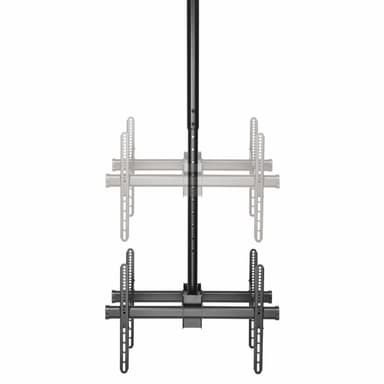 StarTech.com Dual TV Ceiling Mount - Back-to-Back Heavy Duty Hanging Dual Screen Mount with Adjustable Telescopic Pole - Tilt/Swivel/Rotate - VESA Bracket for 32”-75" Displays view 4