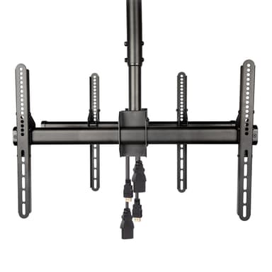 StarTech.com Dual TV Ceiling Mount - Back-to-Back Heavy Duty Hanging Dual Screen Mount with Adjustable Telescopic Pole - Tilt/Swivel/Rotate - VESA Bracket for 32”-75" Displays view 5
