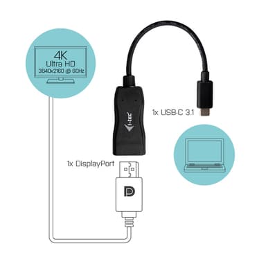 i-tec USB-C Display Port Adapter 4K/60 Hz view 2