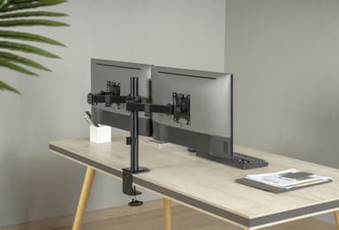 Origin Storage Gas Spring Dual Monitor Arm with VESA 75x75 and 100x100 view 2