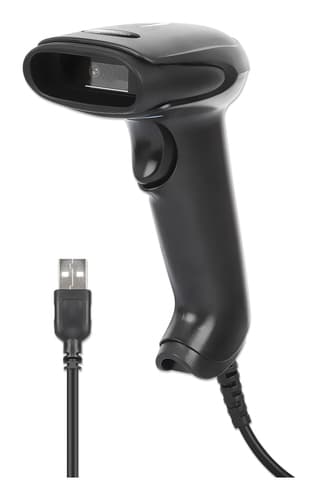 Manhattan Contact CCD Handheld Barcode Scanner, USB, 60mm Scan Width, Cable 152cm, Max Ambient Light 5,000 lux (sunlight), Black, Three Year Warranty view 1