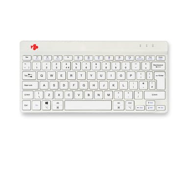 R-Go Tools Ergonomic keyboard R-Go Compact Break, compact keyboard with break software, QWERTY (UK), Bluetooth, white view 7