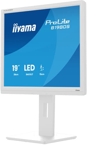 iiyama ProLite B1980S-W1 computer monitor 48.3 cm (19") 1280 x 1024 pixels SVGA LED White view 8