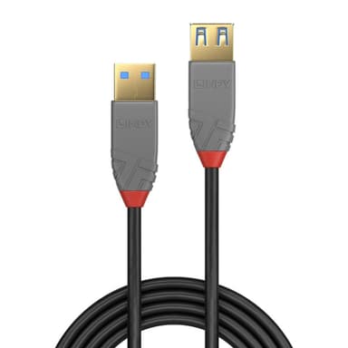 Lindy 1m USB 3.2 Type A Extension Cable, 5Gbps, Anthra Line view 2