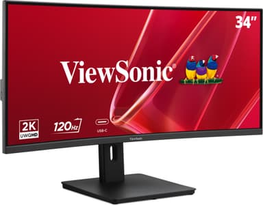 Viewsonic VA 34” UWQHD Curved Monitor with KVM Switch view 2