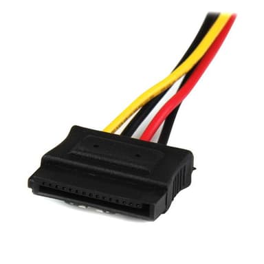 StarTech.com 12in LP4 to 2x Latching SATA Power Y Cable Splitter Adapter - 4 Pin LP4 to Dual SATA view 3