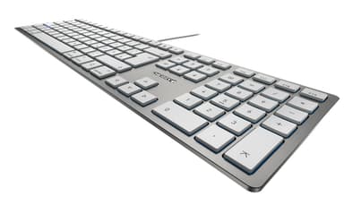 CHERRY KC 6000 SLIM FOR MAC Corded Keyboard, Silver/White, USB (QWERTY - UK) view 3