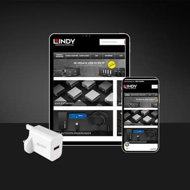 Lindy 18W USB Type A Charger view 3