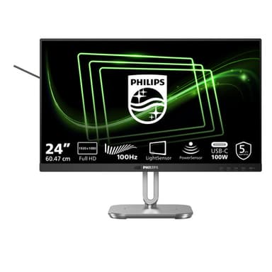 Philips 5000 series 24B2G5301/00 computer monitor 60.5 cm (23.8") 1920 x 1080 pixels Full HD LCD Black view 2