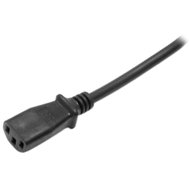 StarTech.com 2m (6ft) Computer Power Cord, 18AWG, EU Schuko to C13 Power Cord, 250V 10A, Black Replacement AC Cord, TV/Monitor Power Cable, Schuko CEE 7/7 to IEC 60320 C13 Power Cord - PC Power Supply Cable view 3