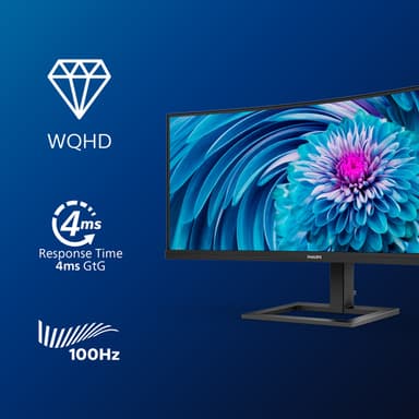 Philips E Line 346E2CUAE/00 computer monitor 86.4 cm (34") 3440 x 1440 pixels Wide Quad HD+ LCD Black view 8