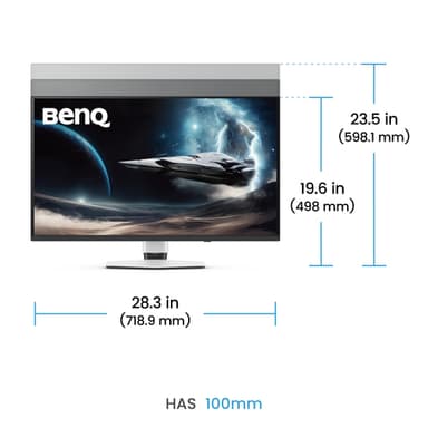 BenQ EX321UZ computer monitor 80 cm (31.5") 3840 x 2160 pixels 4K Ultra HD OLED White view 7