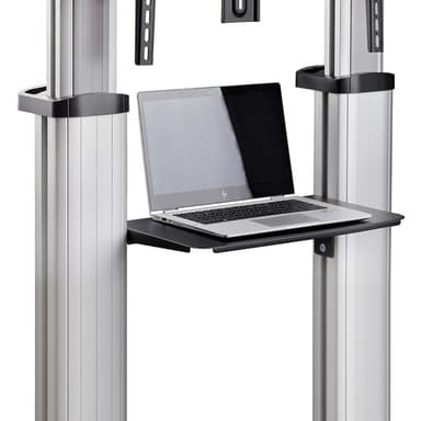 StarTech.com Rolling TV Cart/Stand On Wheels For 60-100inch Flat Screens Up To 220lb (100kg), Height Adjustment via Hand Crank, Mobile/Portable Trolley Mount view 10