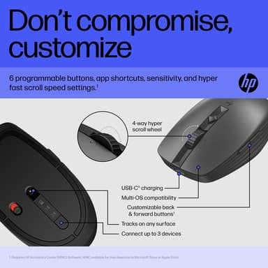 HP 715 Rechargeable Multi-Device Mouse view 6