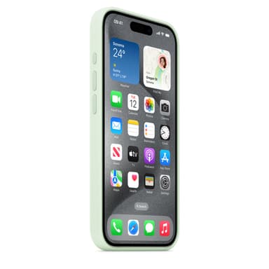 Apple iPhone 15 Pro Silicone Case with MagSafe - Soft Mint view 5