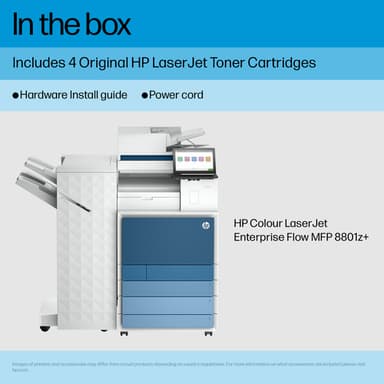 HP LaserJet Enterprise 8801z+ Multifunction Color Printer, Only Ethernet; Duplex; Copier, Scanner view 2
