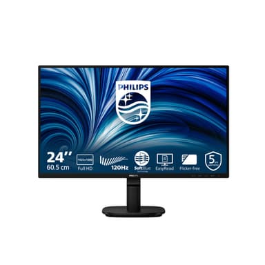 Philips 2000 series 24B2N2200/00 computer monitor 60.5 cm (23.8") 1920 x 1080 pixels Full HD LCD Black view 1