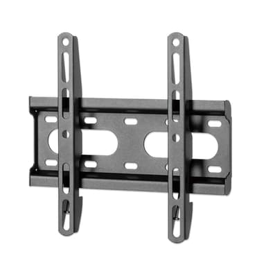 Manhattan Wall Mount for TV & Monitors (Fixed Ultra Slim), For screens 23" to 42", VESA compatibility: all between 75x75mm to 200x200mm - check the dimensions of the four mounting holes on back of screen to ensure it fits, Max 45kg, Black, Bracket view 1