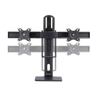 StarTech.com Crossbar Dual Monitor Desk Stand For Double 27-inch Screens, VESA Mount 75x75/100x100, Toolless Height Adjustment, Up To 13.2lb (6kg) Per Display view 11