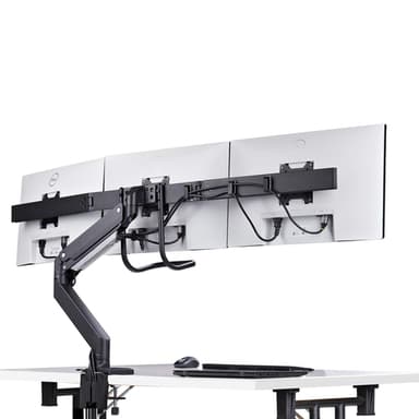 StarTech.com Desk Mount Triple Monitor Arm with Crossbar For Up To Three 27in Screens, VESA 75x75/100x100, Tool-Less Arm Adjustments, C-Clamp/Grommet, Spring-Assisted Arm view 4