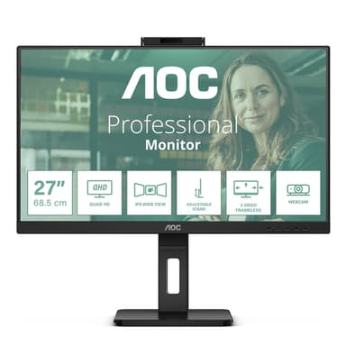 AOC Q27P3QW computer monitor 68.6 cm (27") 2560 x 1440 pixels Quad HD Black view 1