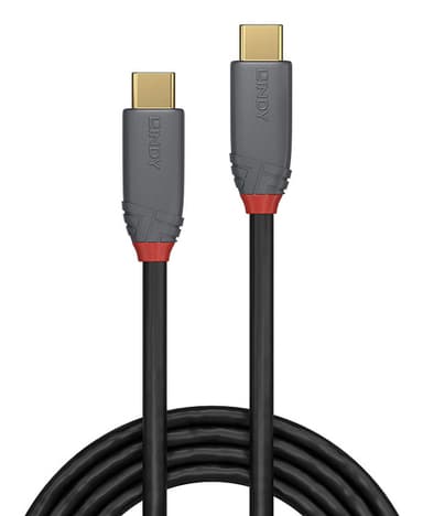Lindy 1m USB 3.2 Type C to C Cable, 20Gbps, 5A, PD, Anthra Line view 2