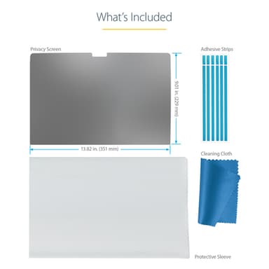 StarTech.com 16-inch MacBook Pro M1 M2 M3 M4 Flip-Over Laptop Privacy Screen, Blue Light Screen Protector, Double-Sided Anti-Glare Matte or Glossy, Laptop Privacy Filter view 13