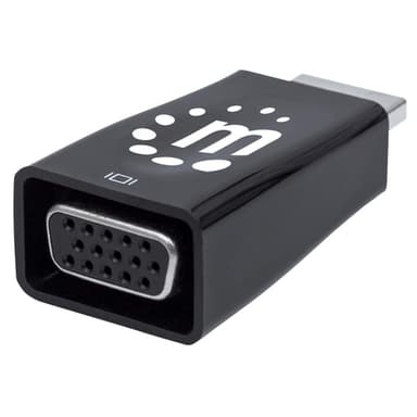 Manhattan HDMI to VGA (with Audio) Converter, 1080p, Male to Female, Micro-USB Power Input Port for additional power if needed, Black, Three Year Warranty view 3