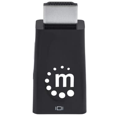 Manhattan HDMI to VGA (with Audio) Converter, 1080p, Male to Female, Micro-USB Power Input Port for additional power if needed, Black, Three Year Warranty view 8