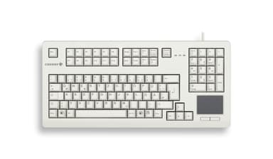 CHERRY TouchBoard G80-11900 Corded Keyboard with Touchpad, Light Grey, USB, (QWERTY - UK) view 1