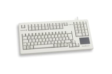 CHERRY TouchBoard G80-11900 Corded Keyboard with Touchpad, Light Grey, USB, (QWERTY - UK) view 3