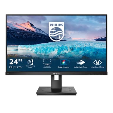 Philips S Line 242S1AE/00 computer monitor 60.5 cm (23.8") 1920 x 1080 pixels Full HD LED Black view 1