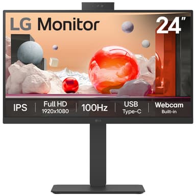 LG 24BA850-B.AEK computer monitor 60.5 cm (23.8") 1920 x 1080 pixels Full HD Black view 1