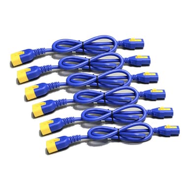 APC Power Cord Kit (6 ea), Locking, C13 TO C14, 0.6m, Blue view 3