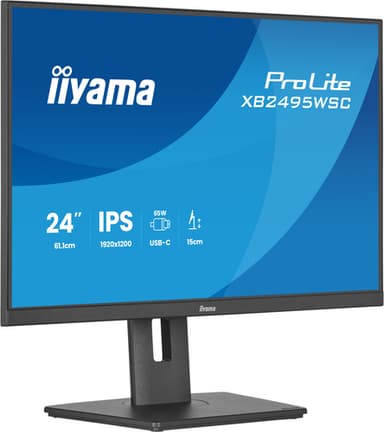 iiyama ProLite XB2495WSC-B1 computer monitor 61.2 cm (24.1") 1920 x 1200 pixels WUXGA LED Black view 3