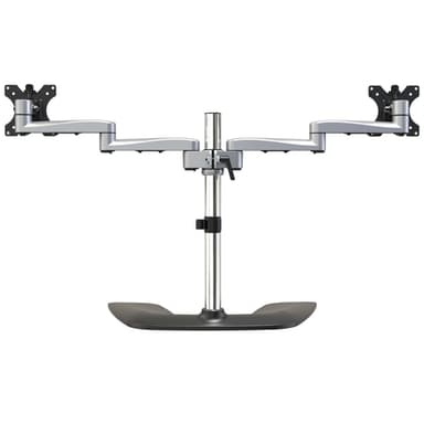 StarTech.com Dual Monitor Stand - Ergonomic Desktop Monitor Stand for up to 32" (17.6lb/8kg) VESA Displays - Free-Standing Articulating Universal Computer Monitor Mount - Adjustable Height - Silver view 4