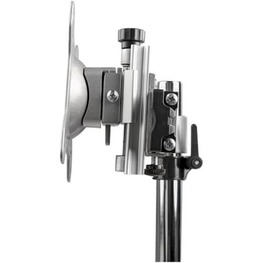 StarTech.com Dual Monitor Stand - Ergonomic Free Standing Dual Monitor Desktop Stand for two 24" (17.6lb/8kg) VESA Mount Displays - Synchronized Height Adjustable - Double Monitor Pole Mount - Silver view 3