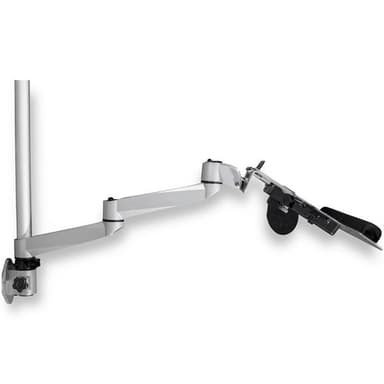 StarTech.com Wall Mount Workstation - Articulating Standing Desk w/ Ergonomic Height Adjustable Monitor Arm & Padded Keyboard Tray - 34" VESA Display - Foldable Wall Mounted Sit Stand - TAA view 3