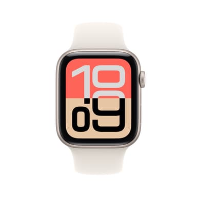 Apple Watch SE (3nd generation) SE 3 GPS + Cellular 44mm Starlight Aluminium Case with Starlight Sport Band - M/L view 2