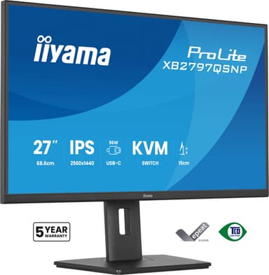 iiyama ProLite XB2797QSNP-B1 computer monitor 68.6 cm (27") 2560 x 1440 pixels Quad HD LCD Black view 1