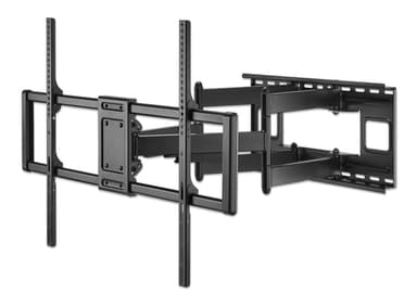 Manhattan Wall Mount for TV & Monitors (Full Motion), For screens 37" to 120", VESA compatibility: all between 200x200mm to 900x600mm - check the dimensions of the four mounting holes on back of screen to ensure it fits, Max 120kg, Black, Bracket,Lifetime Warranty view 1