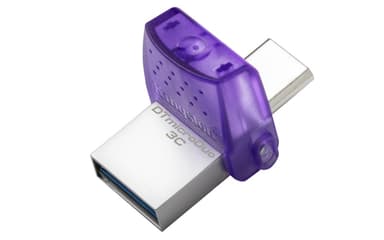 Kingston Technology DataTraveler 64GB microDuo 3C 200MB/s dual USB-A + USB-C view 2