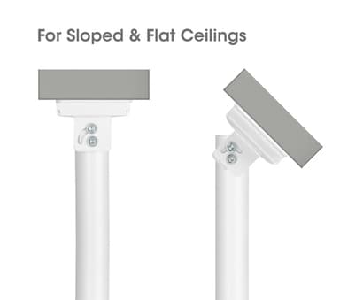 Manhattan Projector Mount, Ceiling, Universal, Full Motion, Height Range: 745 to 1145mm, Max 35kg, White, 360° rotation, +/-20° Tilt, and +/-8° Swivel, Lifetime Warranty view 7