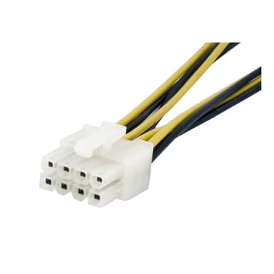 StarTech.com 6in 4 Pin to 8 Pin EPS Power Adapter with LP4 - F/M view 2