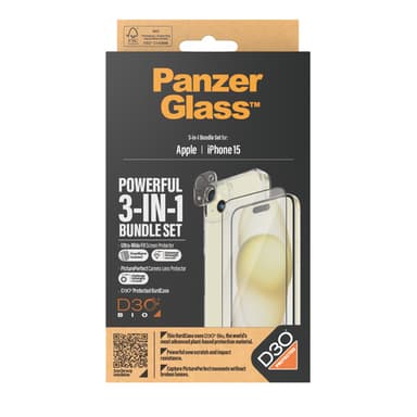 PanzerGlass ® 3-in-1 Bundle iPhone 15 Clear screen protector Apple 1 pc(s) view 3
