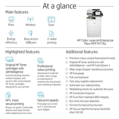 HP Color LaserJet Enterprise Flow MFP M776z view 17