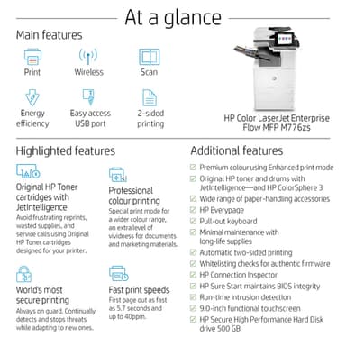 HP Color LaserJet Enterprise Flow MFP M776zs view 20