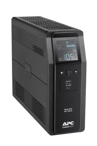APC Back-UPS Pro, 1200VA/720W, Tower, 230V, 8x IEC C13 outlets, Sine Wave, AVR, USB Type A + C ports, LCD, User Replaceable Battery view 12